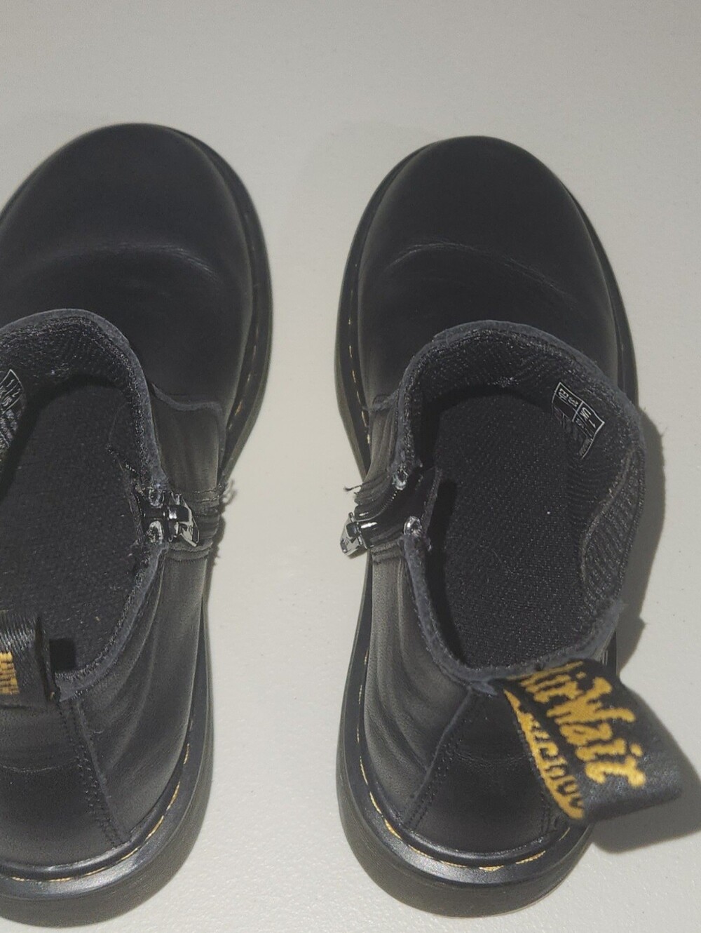 Dr. Martens Kids AirWair With Yellow Stitching Size 2 Toddler - Picture 5 of 9